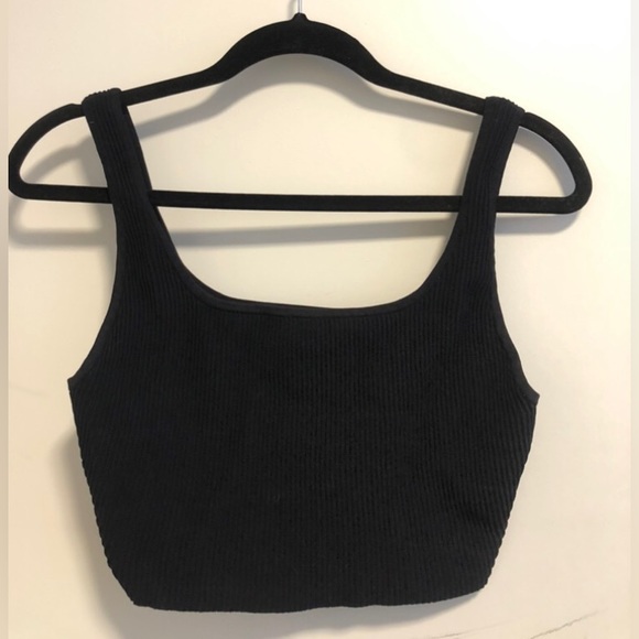 Aritzia sculpt knit squareneck cropped tank (multiple) - Picture 3 of 6